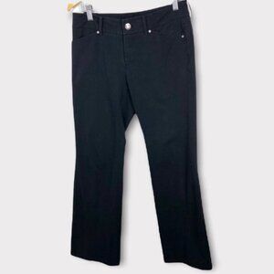 Elie Tahari Black Stretch Trousers‎ Pants Womens Size 4 Stretch Pockets Minimal